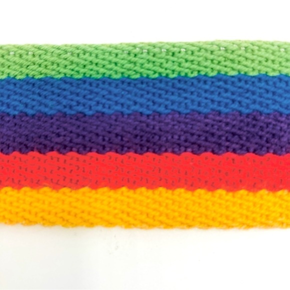 Vintage Rainbow Corded D-Ring Belt, S/M - Picture 3 of 11